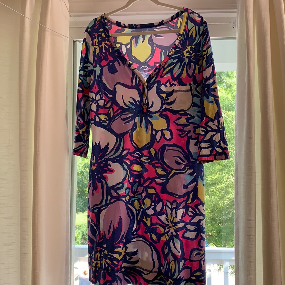 Cat walking Lilly Pulitzer palmetto dress xl